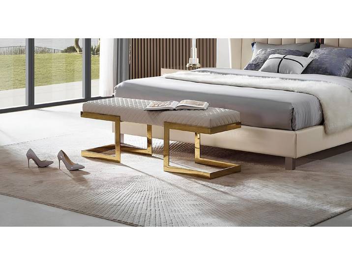 Xlmoebel Hocker Rechteckiger Polsterhocker in modernem Design für vielseitige Nutzung (Hocker), Hergestellt in Europa