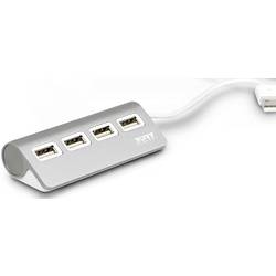 PORT Designs 900120 USB-Hub 4 Port USB-A USB 2.0 480 MBit/s Grau, Weiß 900120