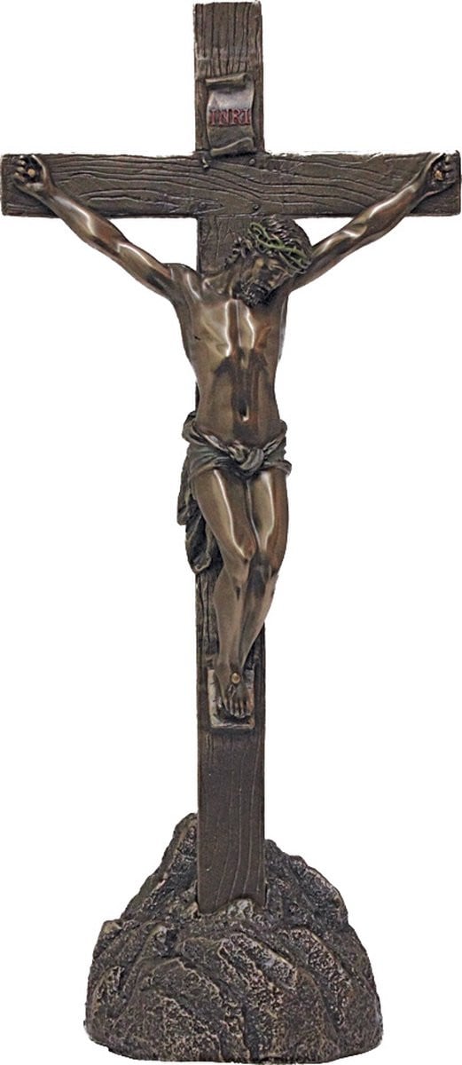 Veronese Design Jezus aan het Kruis Crucifix voor op tafel of aan de muur - 33 cm