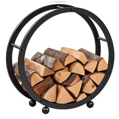 DanDiBo Kaminholzregal Kaminholzständer Rund D-70 cm Holzkorb Kaminholzhalter Holzregal