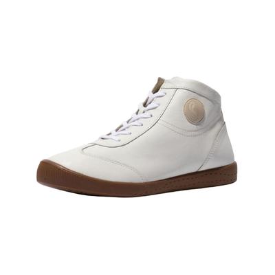 Sneaker SOFTINOS "softinos Sneaker Leder", Damen, Gr. 39, weiß, Leder, Schuhe Sneaker