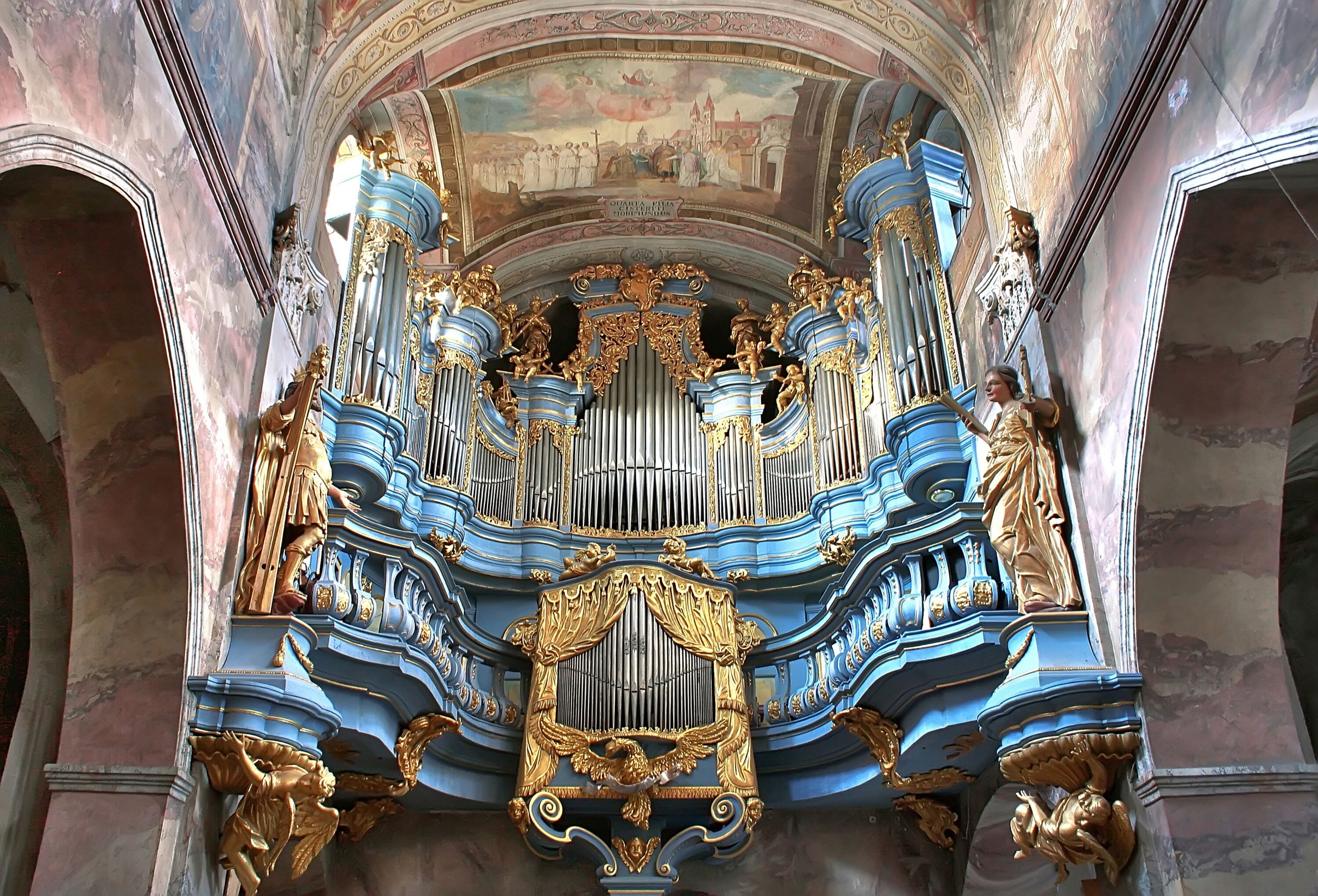Papermoon "ARCHITEKTUR-KATHEDRALE BAROQUE FASSADE ORGAN KIRCHE" bunt B/L: 5m x 2,8m, Bahnen: 10 Stk.