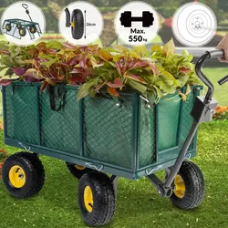 Casaria Gartenkarren Bollerwagen 114x52x105cm grün