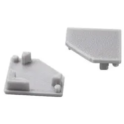 Brumberg 53102260 Endkappen-Set zu LED-Trocken- einbauprofil 53775260 Farbe: grau