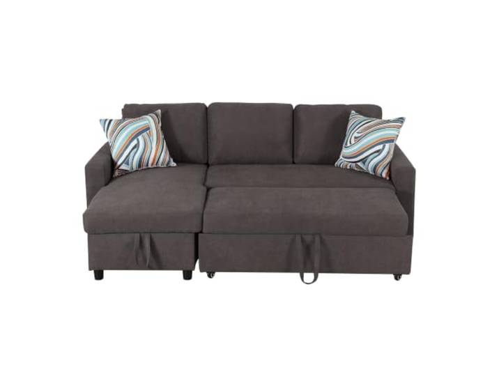KTHLBRH Bett 200 x 200 cm mit Kopfteil dunkelgrau Samt 2 Taschenfederkernmatratzen, inklusive Matratzenschoner, Holzlatten