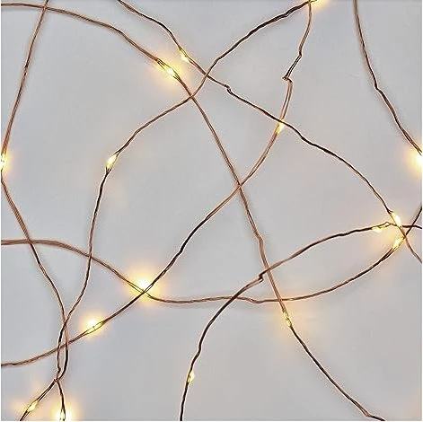 EMOS LED-Weihnachtslichterkette Kupfer, 4 m, innen und außen, warmweiß, Timer