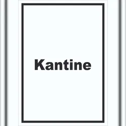 HB-Druck Kantine Schild mit Text essen und trinken hochkant A6 (105x148mm)