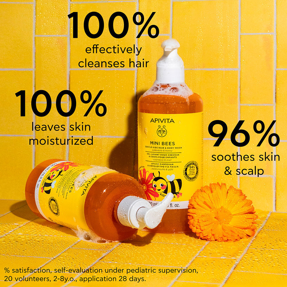 Apivita Mini Bees Gel champú suave para niños 500 ml