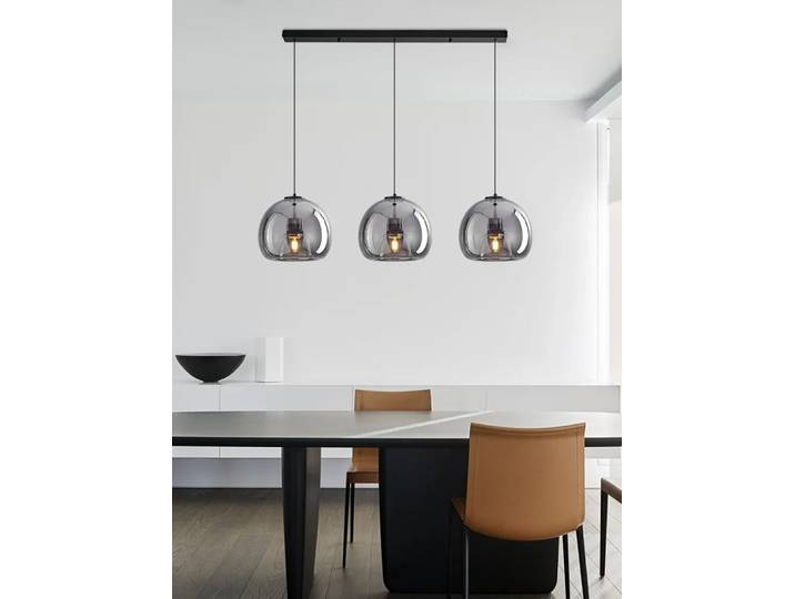 Lustre de plafond Led en verre Vintage américain E27 lampe suspendue noire salon salle à manger cuisine chambre moderne gris Art lumière