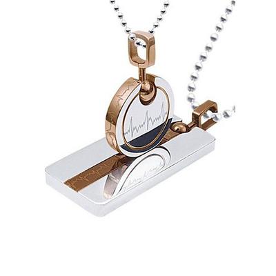 Schmuckset FIRETTI "Multipack Schmuck Geschenk Halsketten LIEBE", rosa (edelstahlfarben, roségoldfarben), Schmuck_Sets, Damen, Edelstahl, Schmuckset, 2 Ketten mit Anhänger