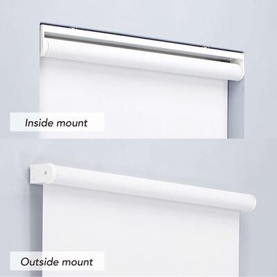 "Linen Avenue Cordless 1% Solar Screen Standard Roller Shade, Shadow and Beige (Arrives 1/4"" Narrower)"
