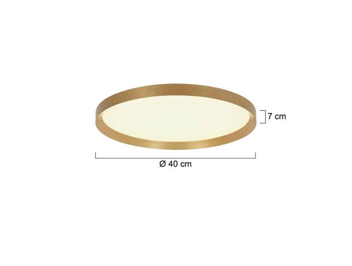 LED-plafondlamp Flady, dimbaar, messing / goud, Woon-/ Eetkamer, metaal, LED plafondlamp