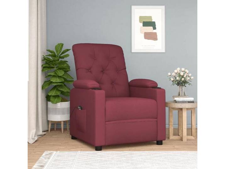 Chaise électrique 1 PERSONNE Rouge - Magnifique Fauteuil inclinable relax Rouge bordeaux Tissu 78 5x93x96 5cm 1625