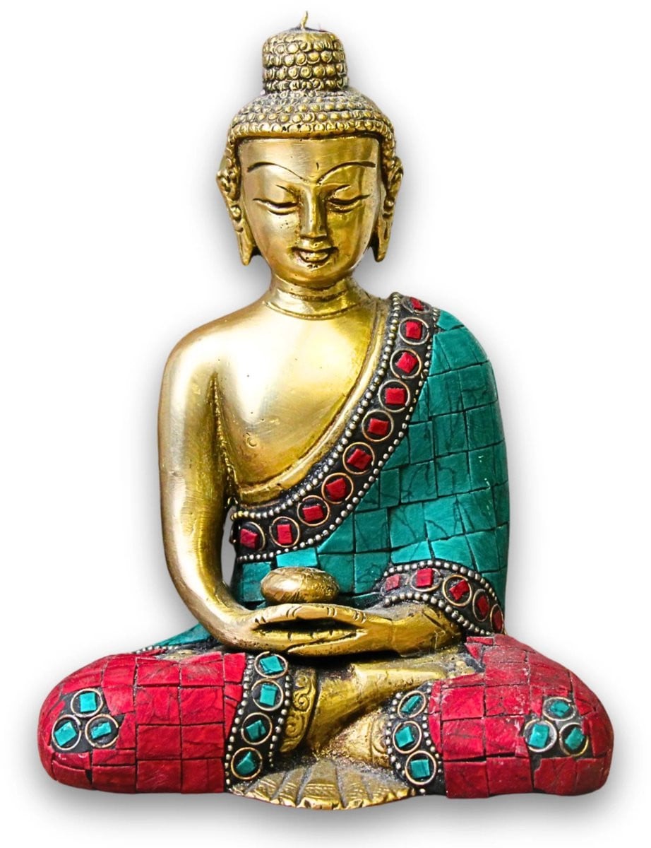 Buddha Shakyamuni Stonework Beeld voor op tafel