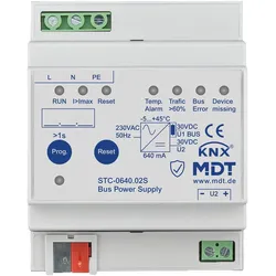 MDT STC-0640.02S KNX Busspannungsversorgung mit Diagnosefunktion, 4TE REG, 640 mA, Secure STC064002S
