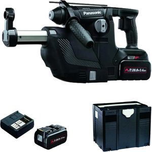 Panasonic Bohrhammer EY7881PC2V, SDS+, 28,8V / 3,4Ah, mit 2 Akkus, Schlagkraft 3,3 Joule