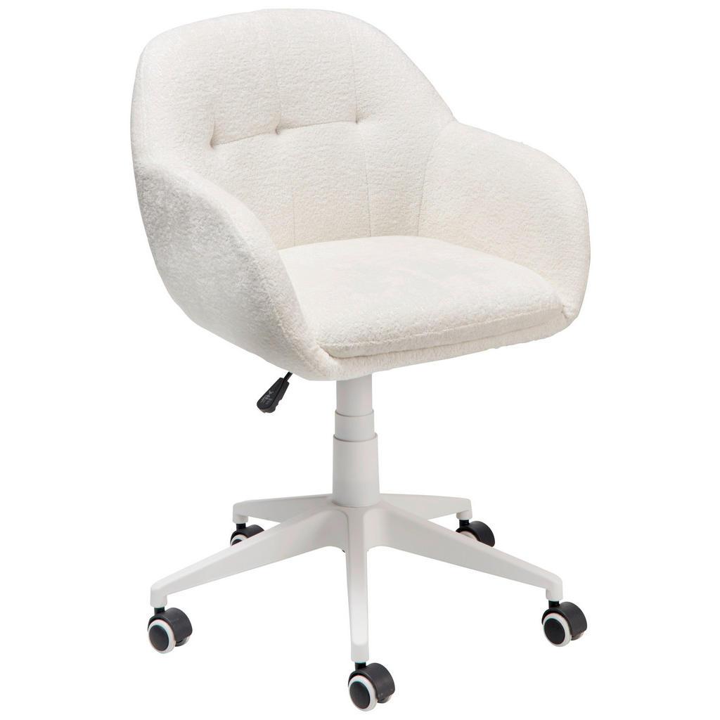 Livetastic Drehstuhl , Weiss , Metall, Kunststoff, Textil , Drehkreuz , 57x82-92x60 cm , Büromöbel, Bürostühle, Drehstuhl