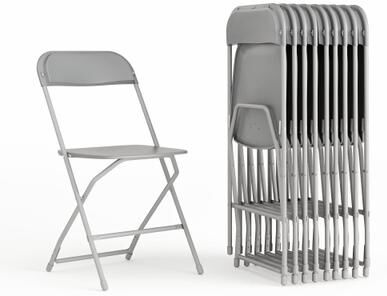 Flash Furniture Plastic Folding Chair - 10 Pack 650LB Weight Capacity - Event Chair