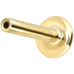 14 Karat Gold Labret mit Push Fit ohne Aufsatz