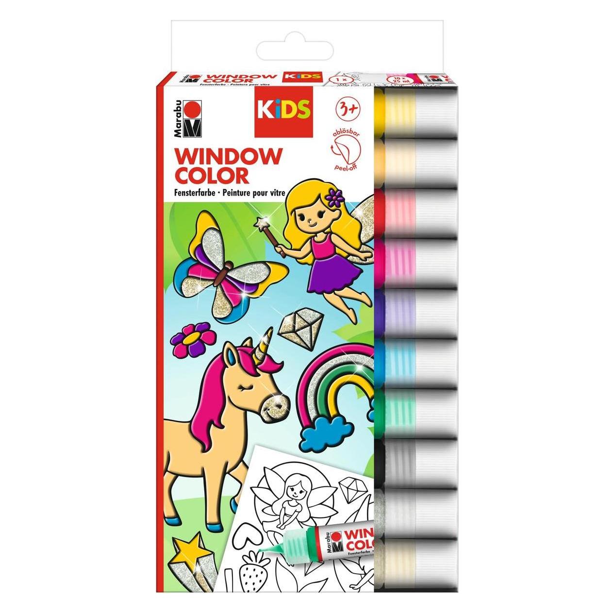 Magni Marabu KiDS Window Color Glitzerfee 10x25ml (250 ml) (0306000000102)
