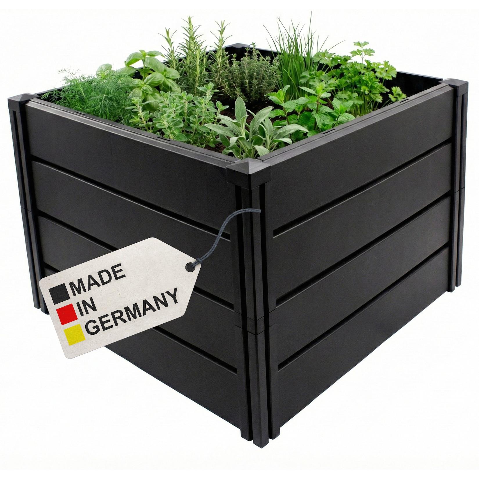NYVI Hochbeet NYVIGreen - Gartenbeet aus wetterfestem & recyceltem Kunststoff - Pflanzenbeet Ausführung:M 82x82x61cm 336 Liter