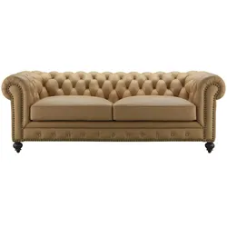 Primo Sofa im Vintagelook Chesterfield ¦ braun ¦ Maße (cm): B: 230 H: 100 T: 80.0