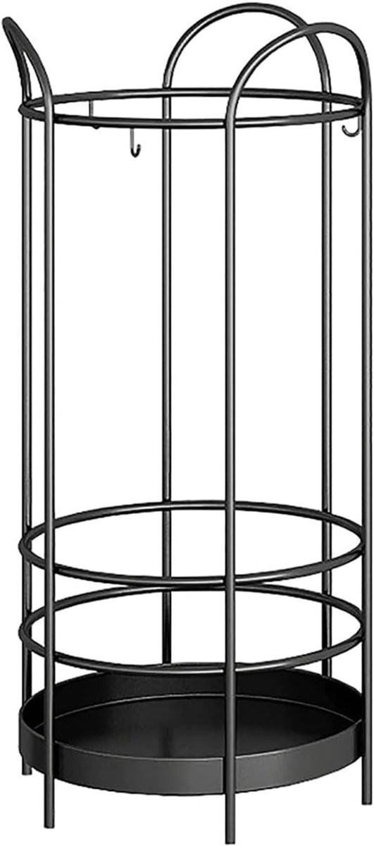 Zwarte Paraplubak Paraplustandaard met grote capaciteit 27 x 60 cm