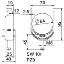 OBO Bettermann Collier à étrier 58-64 mm BS-U1-K-64 FT (1186762)
