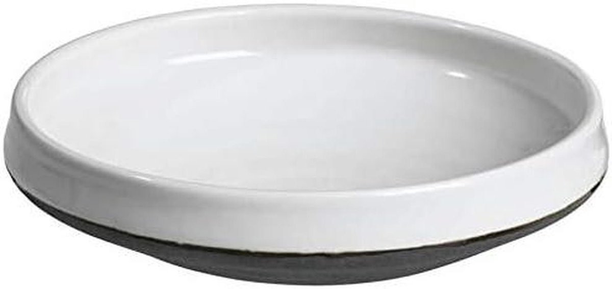 Handgemaakte aardewerk dessertkom en serveerschaal met uniek patroon, Diameter: 144 cm