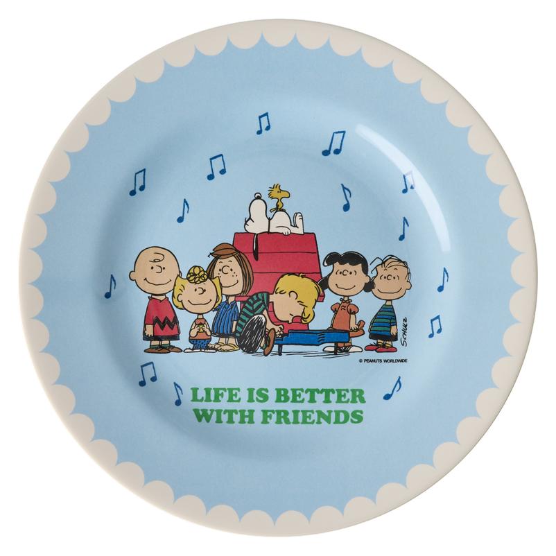 Rice - Melamine Side Plate with Snoopy Print - Soft Blue - Small (5708315276282)