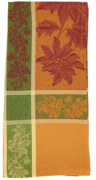 Saro Lifestyle Earthy Delight Jacquard Napkin with Fall Leaves Pattern (Set of 4)