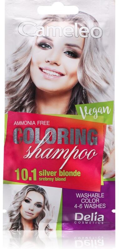 Delia Cosmetics Cameleo Coloring Shampoo shampoing colorant pour cheveux teinte 10.1 Silver Blonde 40 ml