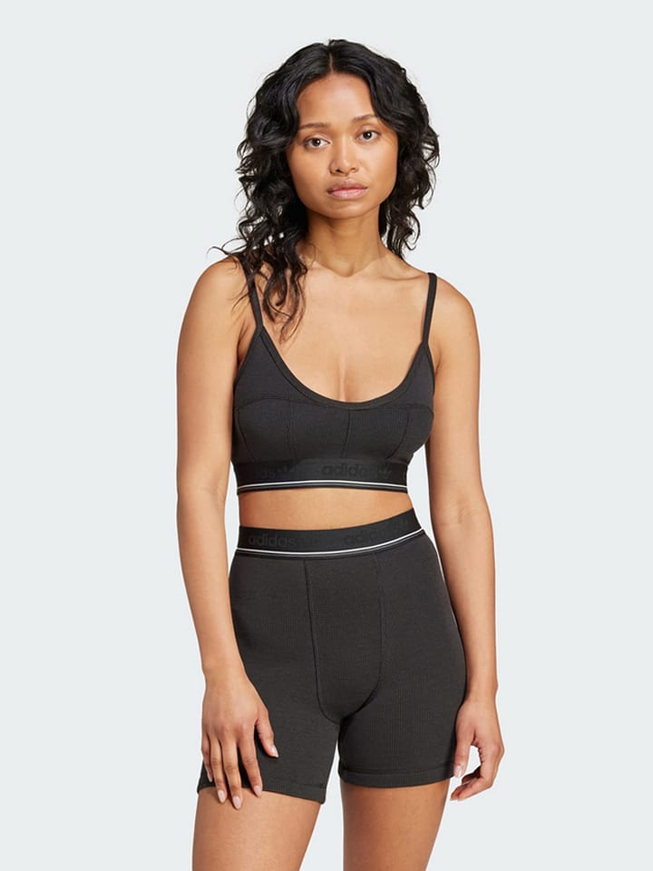 adidas Sport-BH in Anthrazit - M