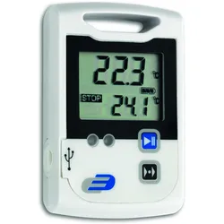 TFA Datenlogger für Temperatur LOG100 inkl. DE-Graph-Software, Thermometer + Hygrometer, Weiss