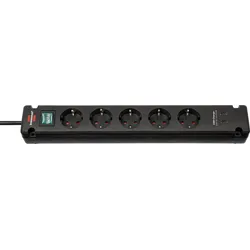 brennenstuhl Bremounta USB-C 5-fach Steckdosenleiste mit Schalter schwarz