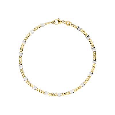 Goldarmband JOBO, gold (gelbgold 333), Armbänder, Damen, 19cm, Gelbgold 333, Goldarmband, Steg-Panzerarmband 333 Gold massiv 19 cm