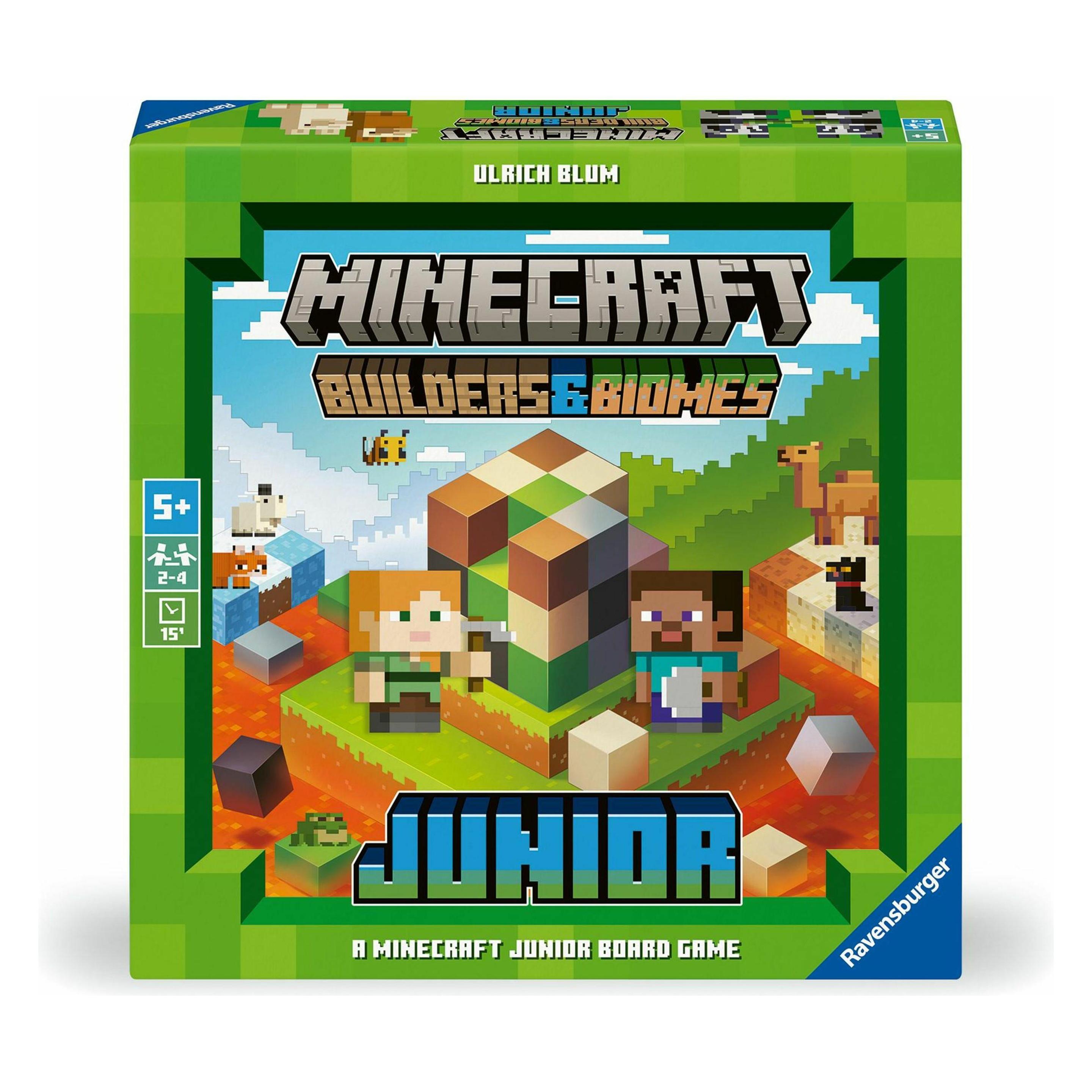 Ravensburger 24615 Minecraft Builders & Biomes Junior - Kooperatives Kinderspiel ab 5 Jahren für (Deutsch, Englisch, Französisch, Italienisch, Niederländisch, Portugiesisch, Spanisch, 2 - 4 Spieler) (24615)