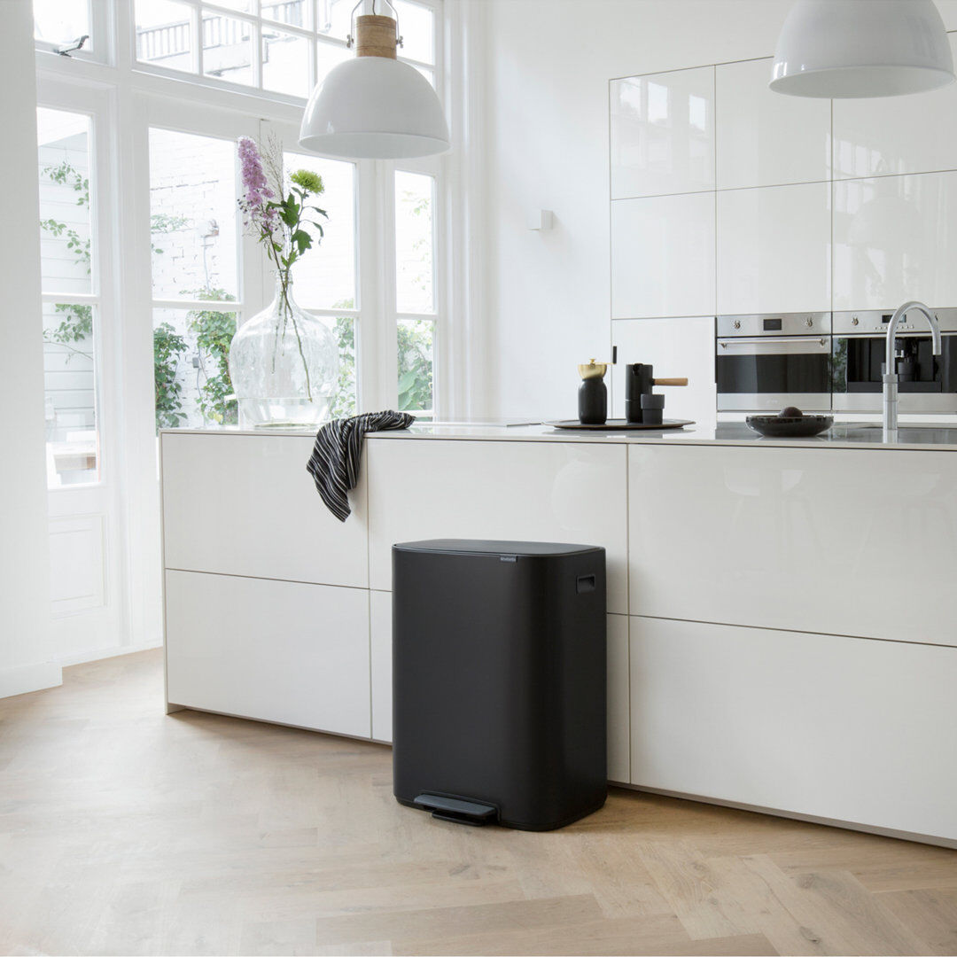 Brabantia Bo 60 Litre Pedal Bin Matt Black 60L