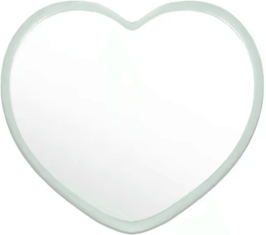 Inspire Curations Heart Shaped Mini Makeup Mirror Cute Portable Handheld Beauty Mirror green