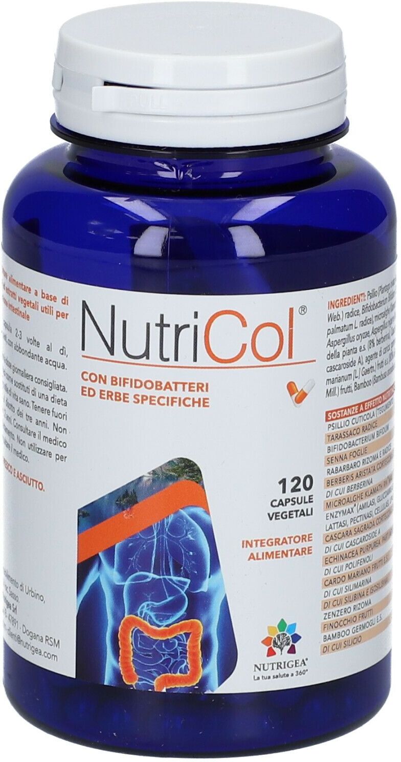 NUTRIGEA Srl Nutrigea, Nutricol, 120 Capsule Vegetali