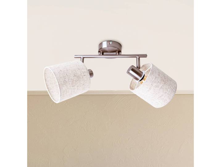 Näve Deckenlampe Maron, dimmbar, creme / amber, für Wohn- / Esszimmer, Metall, Deckenlampe