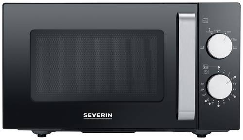 Severin MW 7761 Mikrowelle Schwarz, Edelstahl 800 W