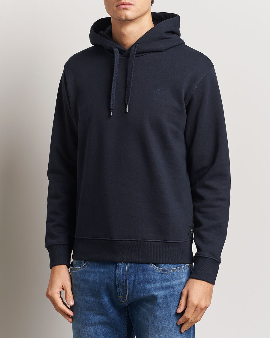 Replay Tonal Logo Hoodie Navy men XXL Blå