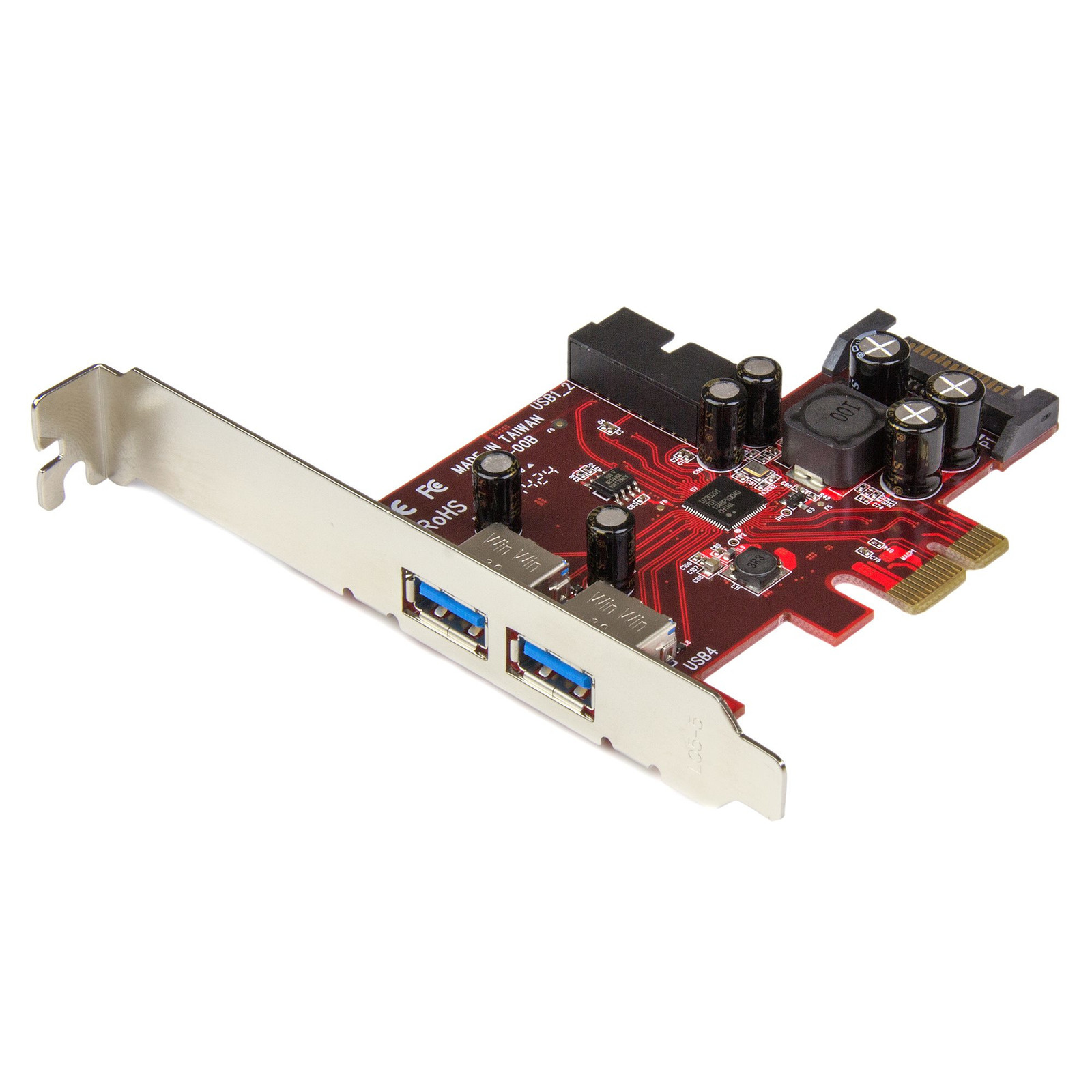 StarTech PCIe USB 3.0 kaart met 4 poorten - 2 externe en 2 interne poorten