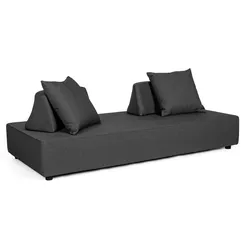 Gartensofa Piper aus Aluminium, verstellbare Rückenlehne, modern, anthrazit, inkl. Kissen