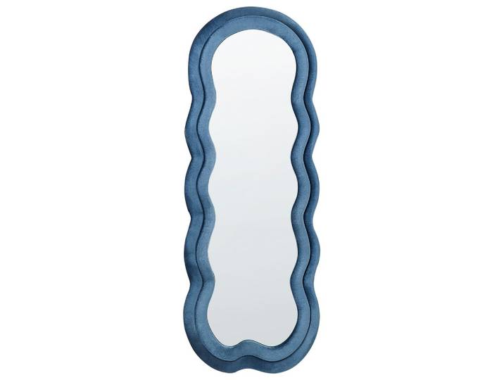 WANDSPIEGEL Samtstoff blau asymmetrisch 57/160 cm Lacs