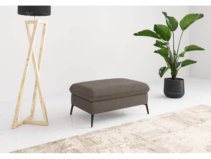 Polsterhocker SIT & MORE Emely , braun (schlamm), B:104cm H:47cm T:69cm, 100% Polyester, Hocker, Polsterhocker, mit praktischen Stauraum