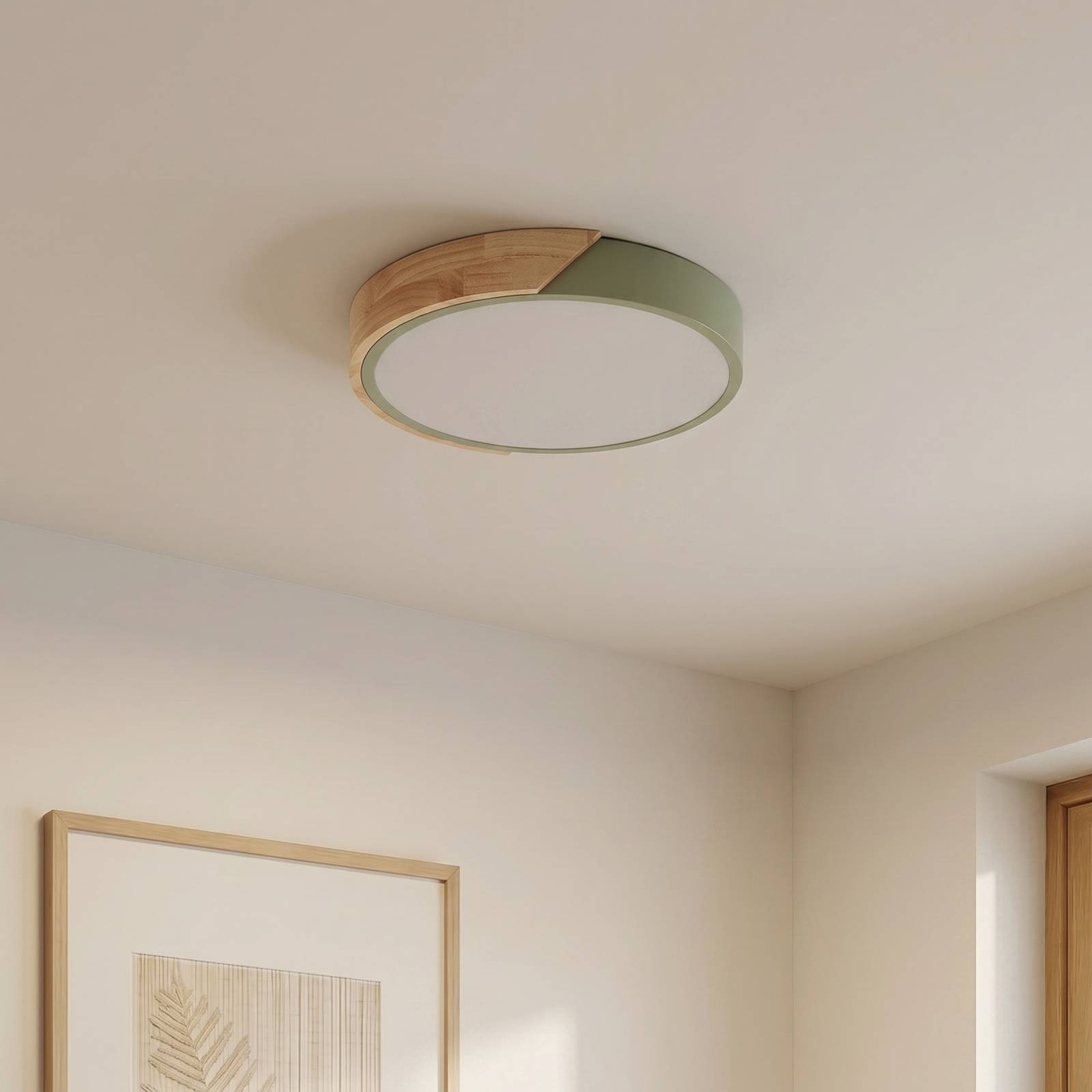 Deckenlampe Lynorri PRIOS, grün, für Wohn- / Esszimmer, Kunststoff, Modern, Deckenlampe