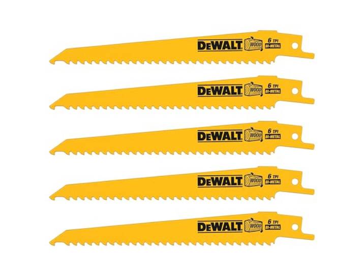 DeWalt DT2359-QZ Cobalt CO-reciprozaagblad 152 hout met spijkers, PVC (5 stuks)
