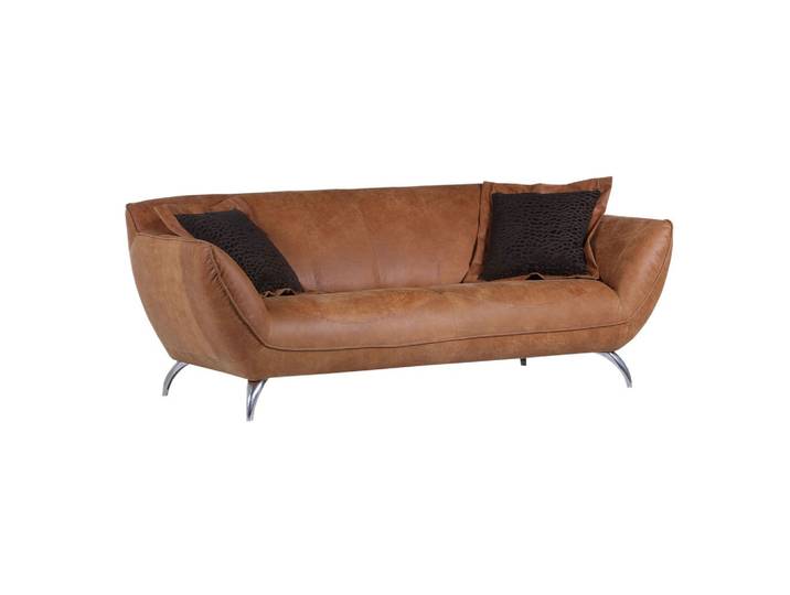 3-sitzer-sofa Echtleder Hellbraun